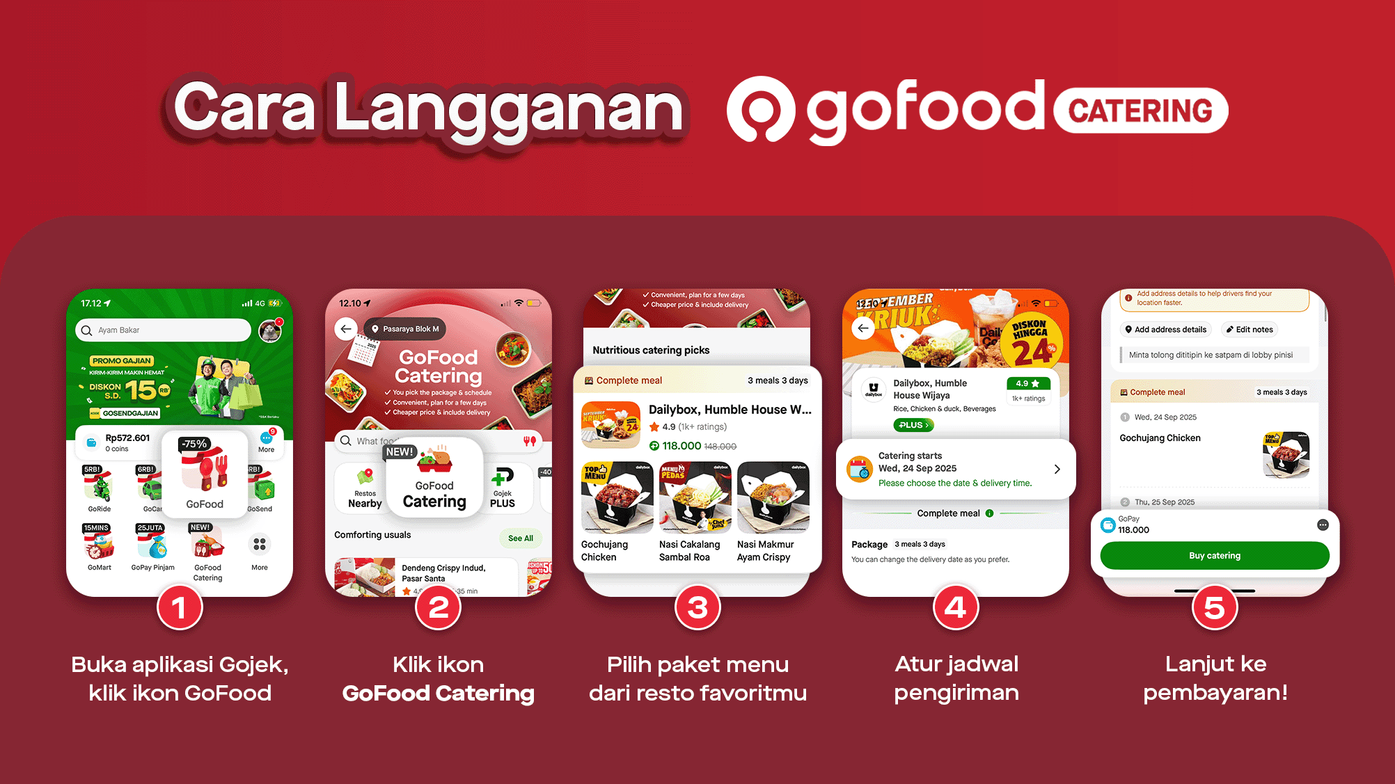Cara Langganan GoFood Catering