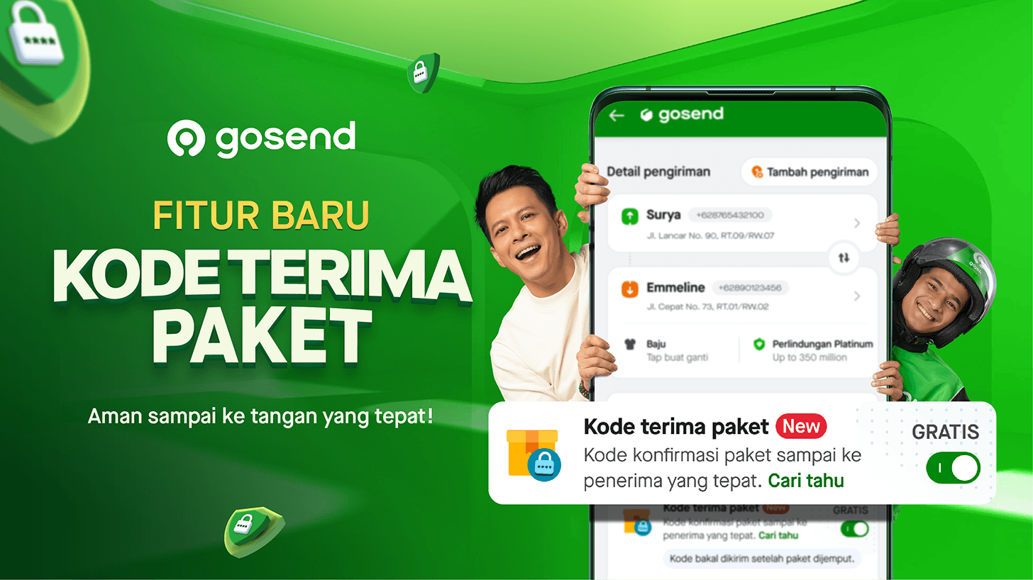 Fitur Baru di GoSend: Kode Terima Paket. Kirim Aman Sampai ke Tangan yang Tepat!