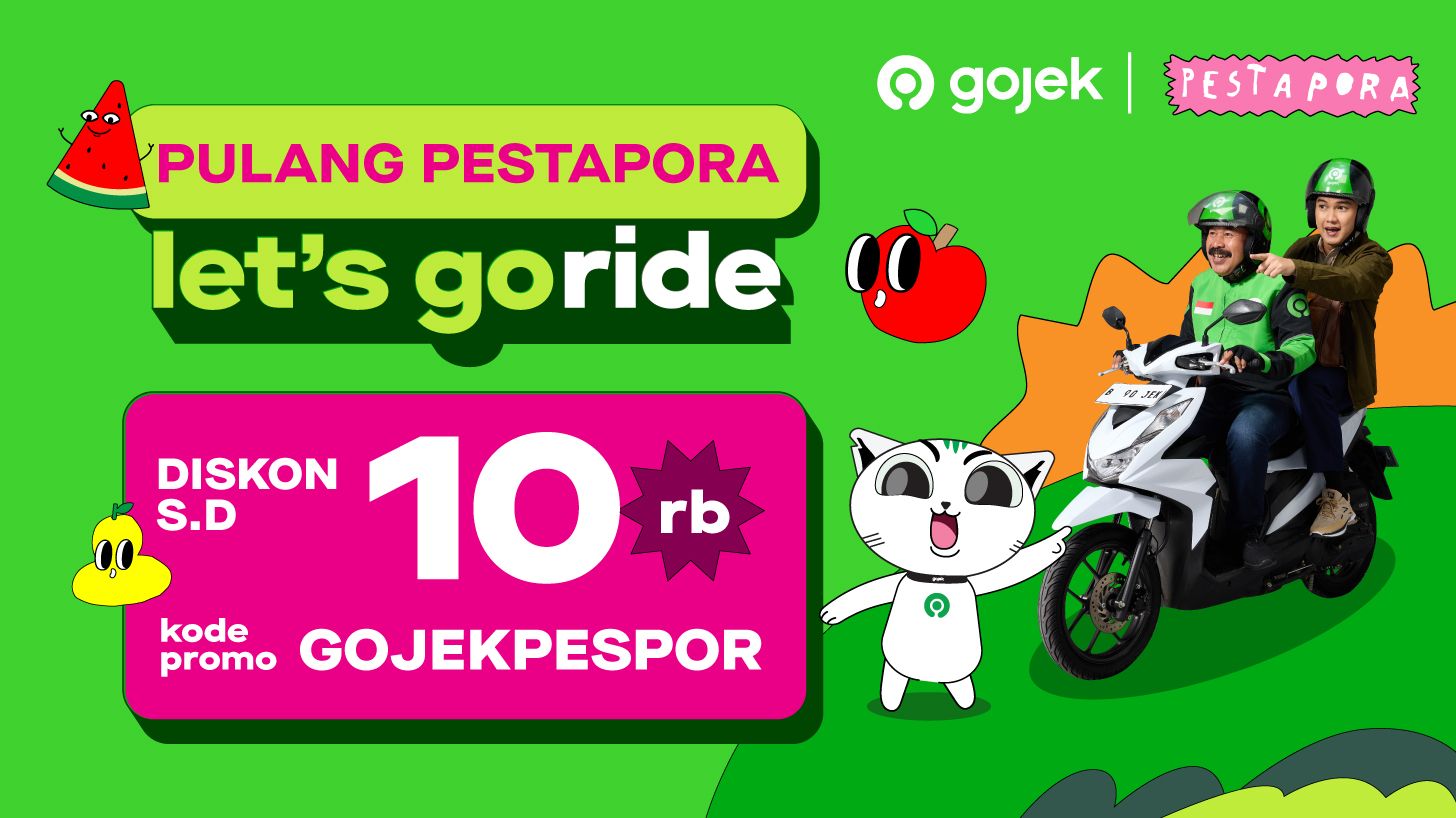Let's GoRide Instant Buat Pulang Dari Pestapora 2025 Dengan Diskon s.d. 10RB!