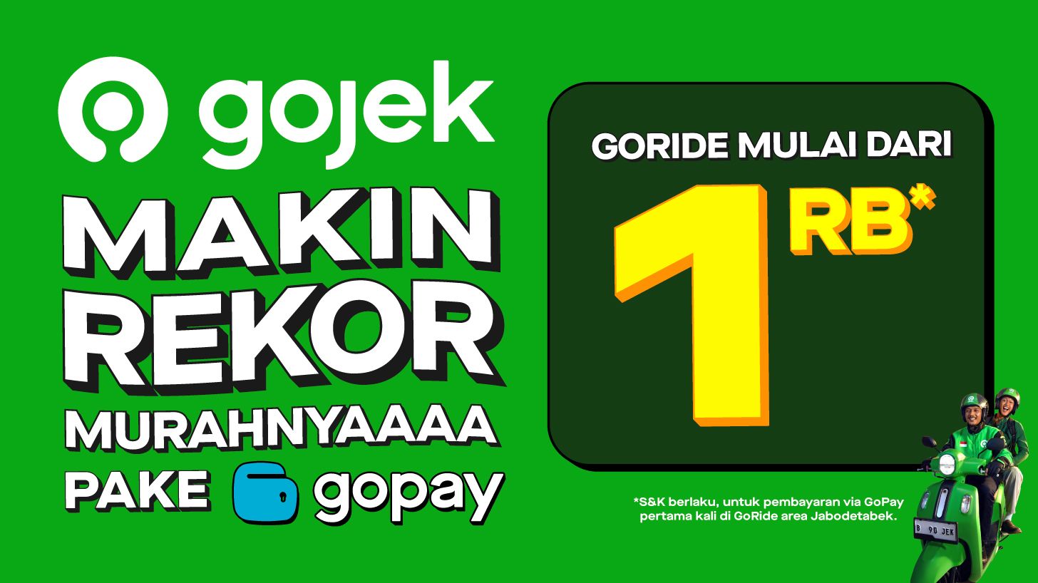 Makin rekor murahnya, pake GoRide mulai dari 1RB!
