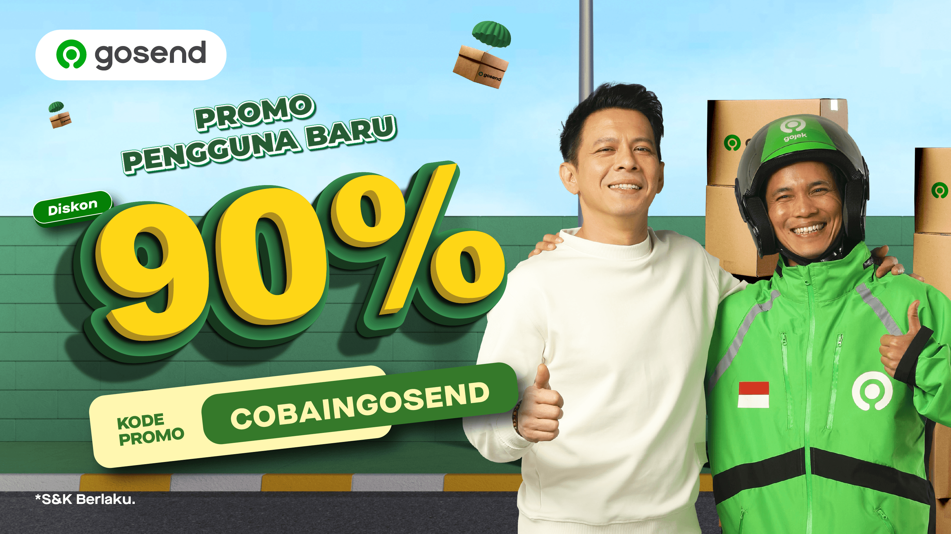 Cobain Kirim Barang pake GoSend, ada Diskon 90%!
