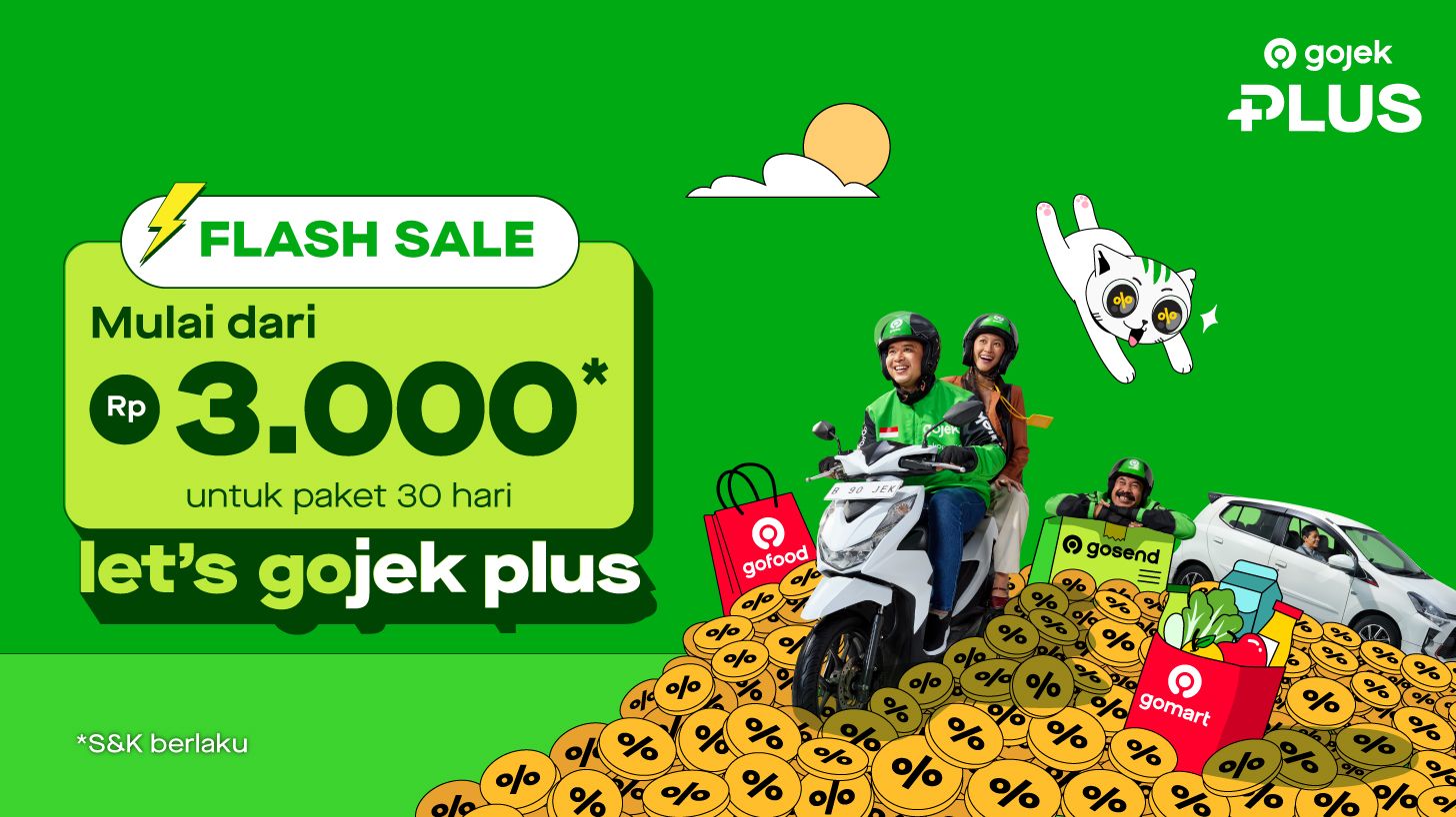 FLASH SALE Gojek PLUS: Diskon Hingga 80%