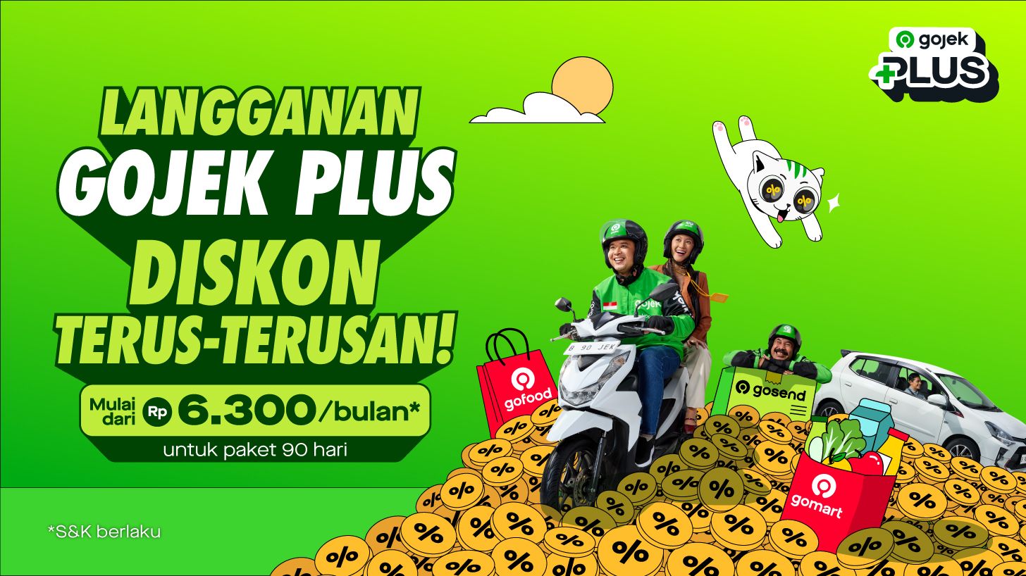 Diskon Terus-terusan Pakai Gojek PLUS!