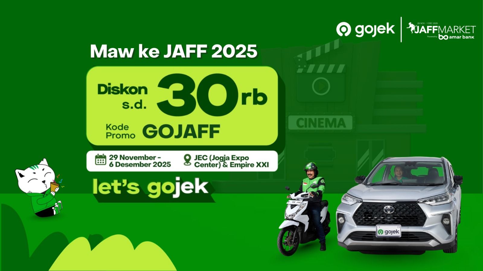 YUK, KE JAFF 2025 BARENG GOJEK! 🛵🚗
